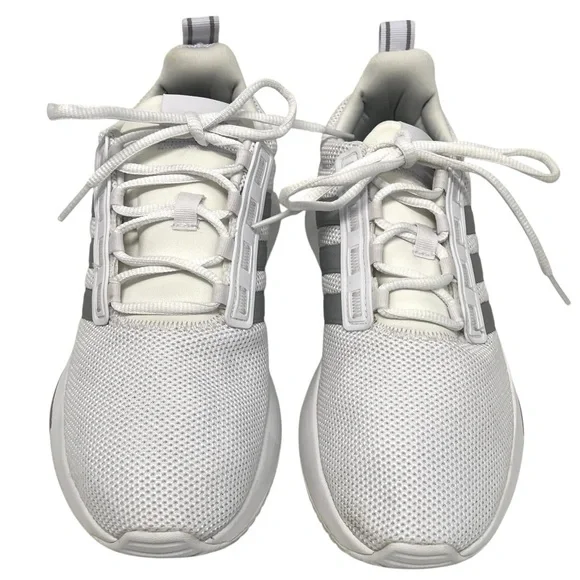 Adidas Racer TR21 White Silver Athletic Running Cloudfoam Shoes Women’s 7 - Picture 4 of 12